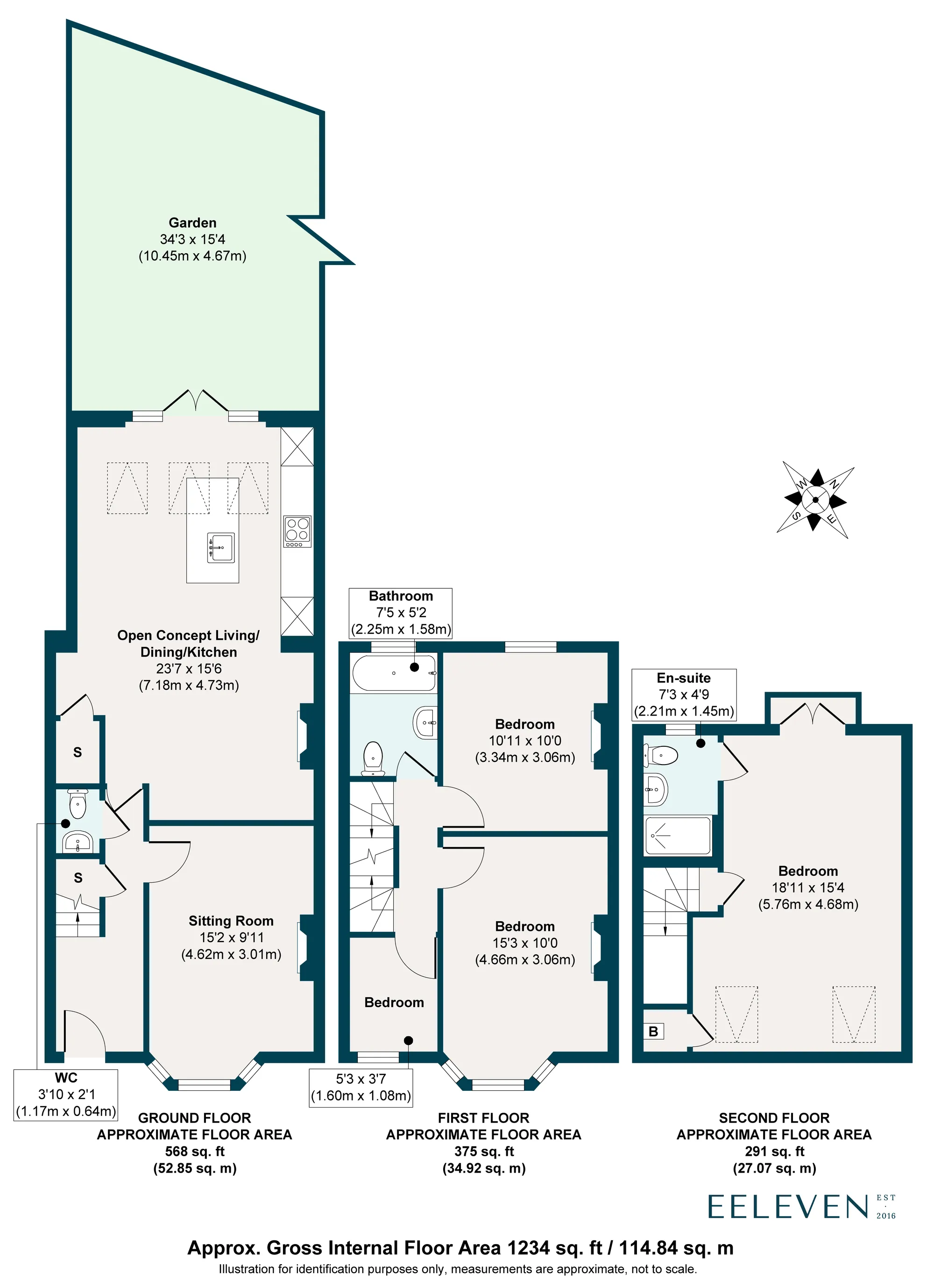 4 bed mid-terraced house for sale in Morley Road, Leyton - Property Floorplan