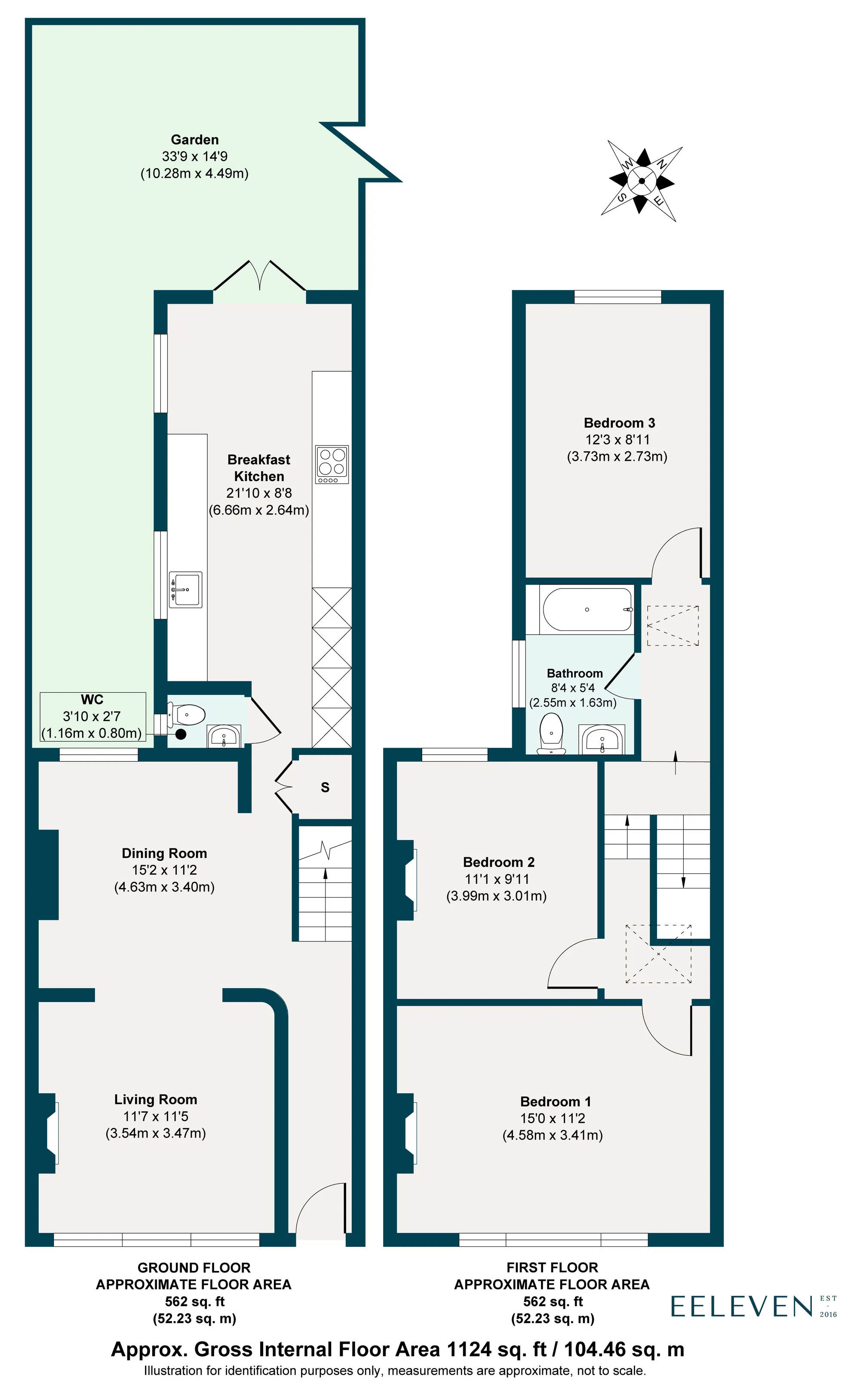 3 bed mid-terraced house for sale in Murchison Road, Leyton - Property Floorplan