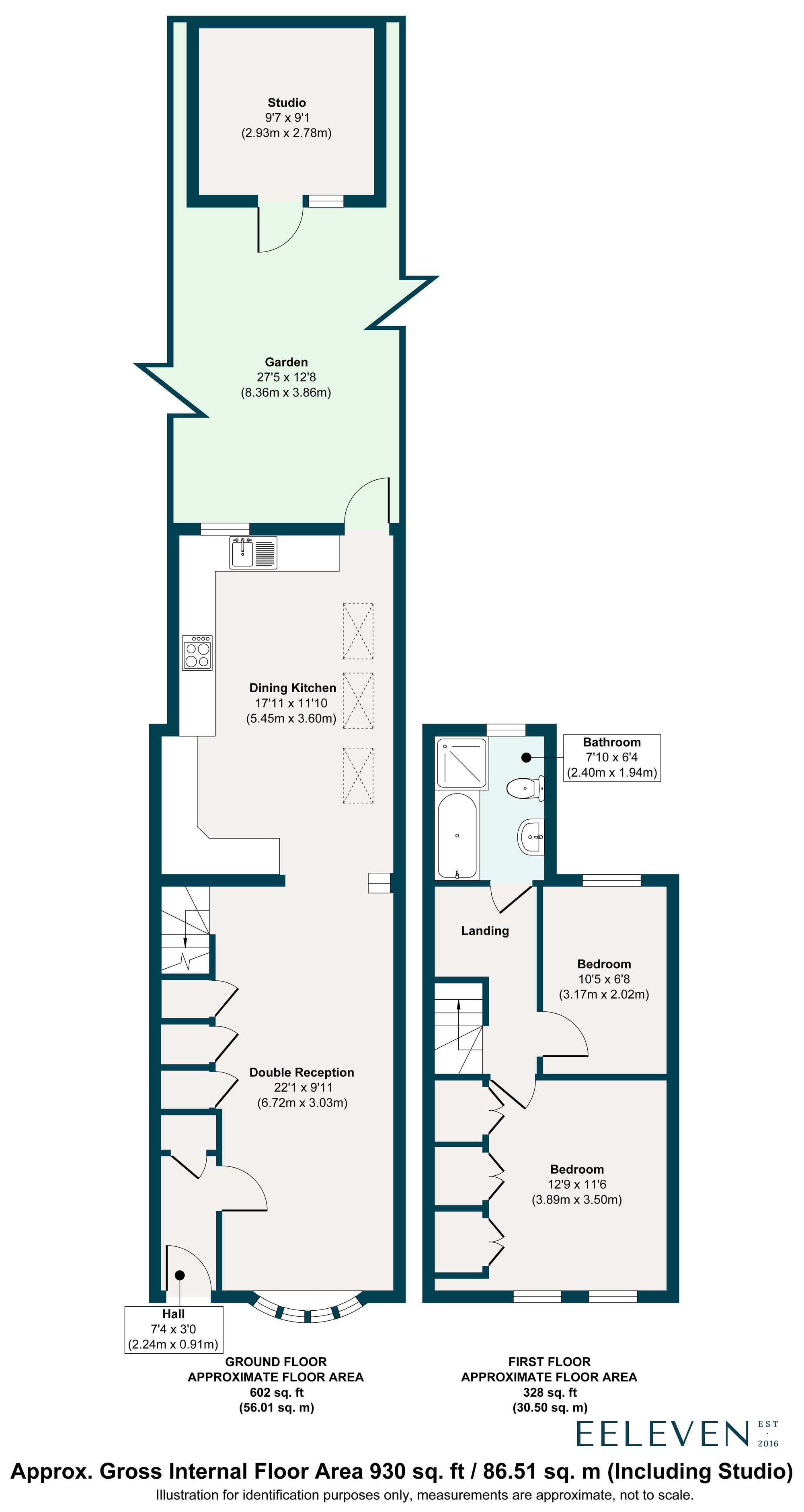 2 bed terraced house for sale in Harrow Road, Leytonstone, London, E11 - Property floorplan