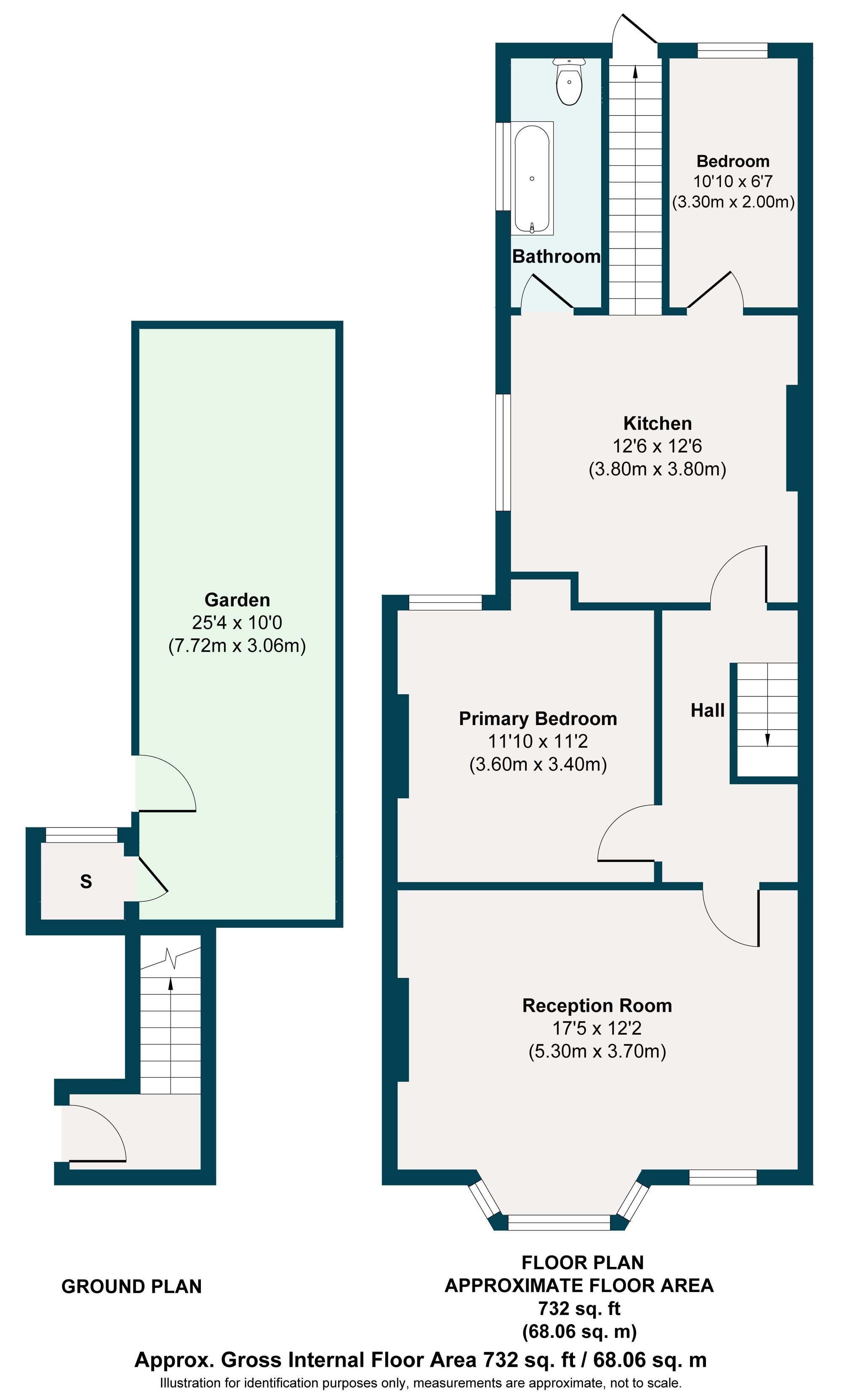 2 bed flat for sale in Richmond Road, Leytonstone, London, E11 - Property floorplan