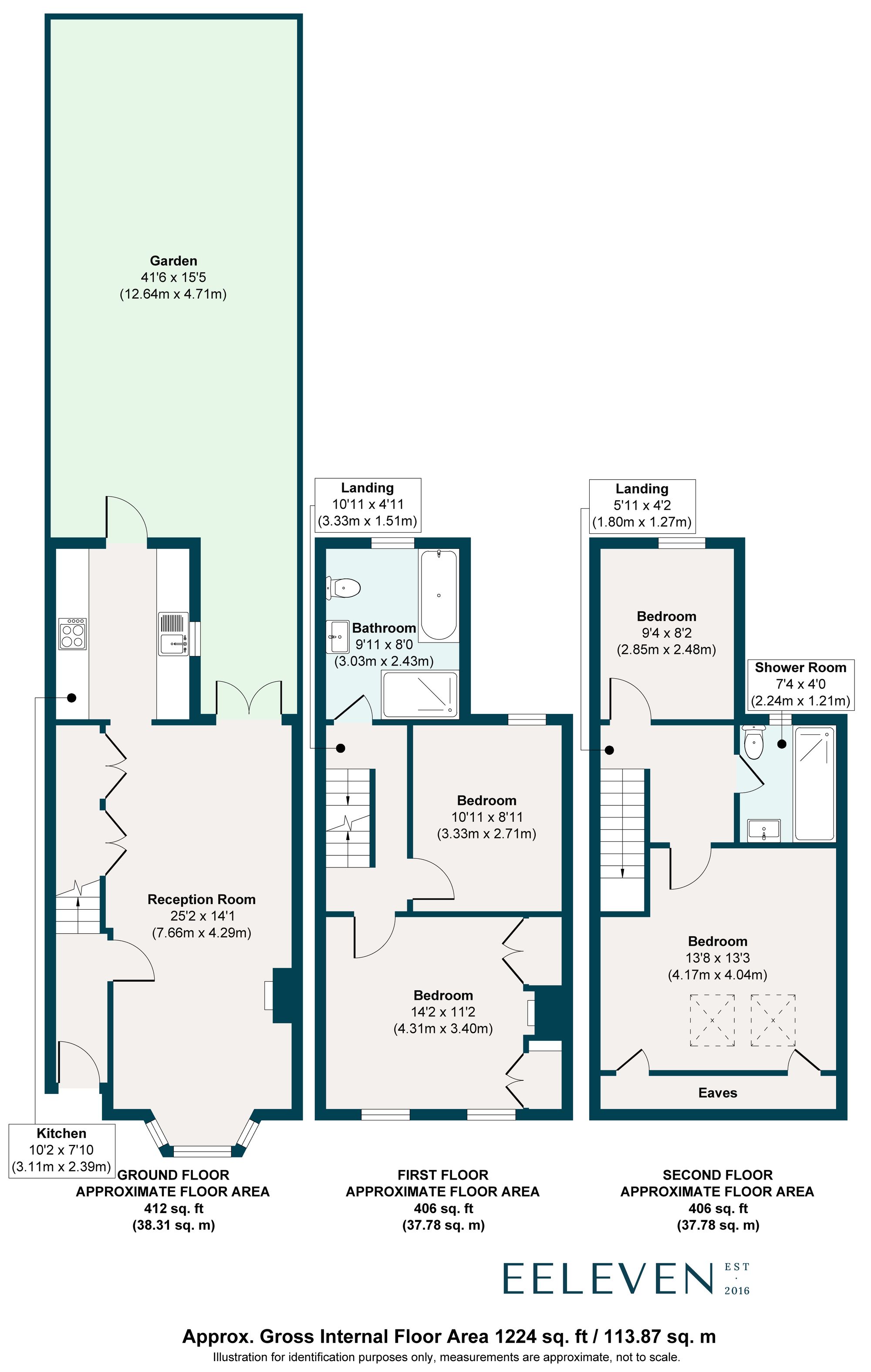 4 bed terraced house for sale in Turner Road, Walthamstow, London, E17 - Property floorplan