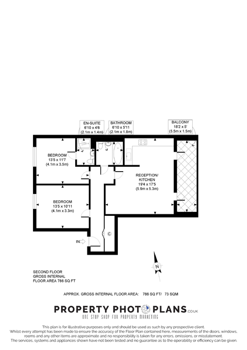 2 bed apartment for sale in Warton Court, Acton - Property Floorplan