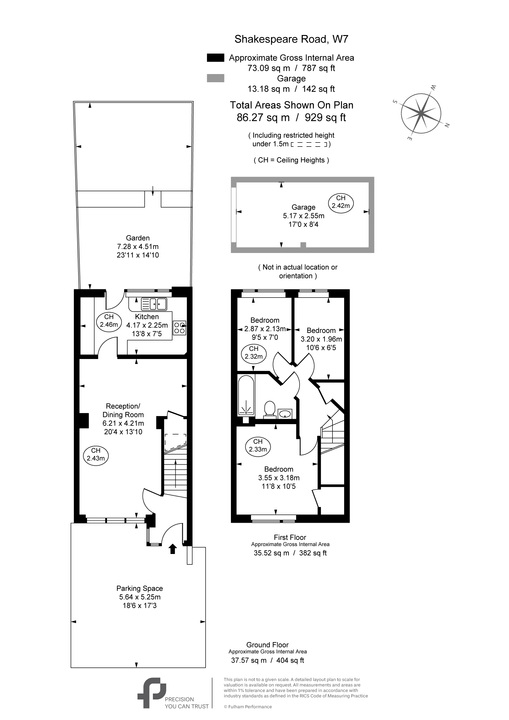 3 bed terraced house for sale in Shakespeare Road, London - Property Floorplan