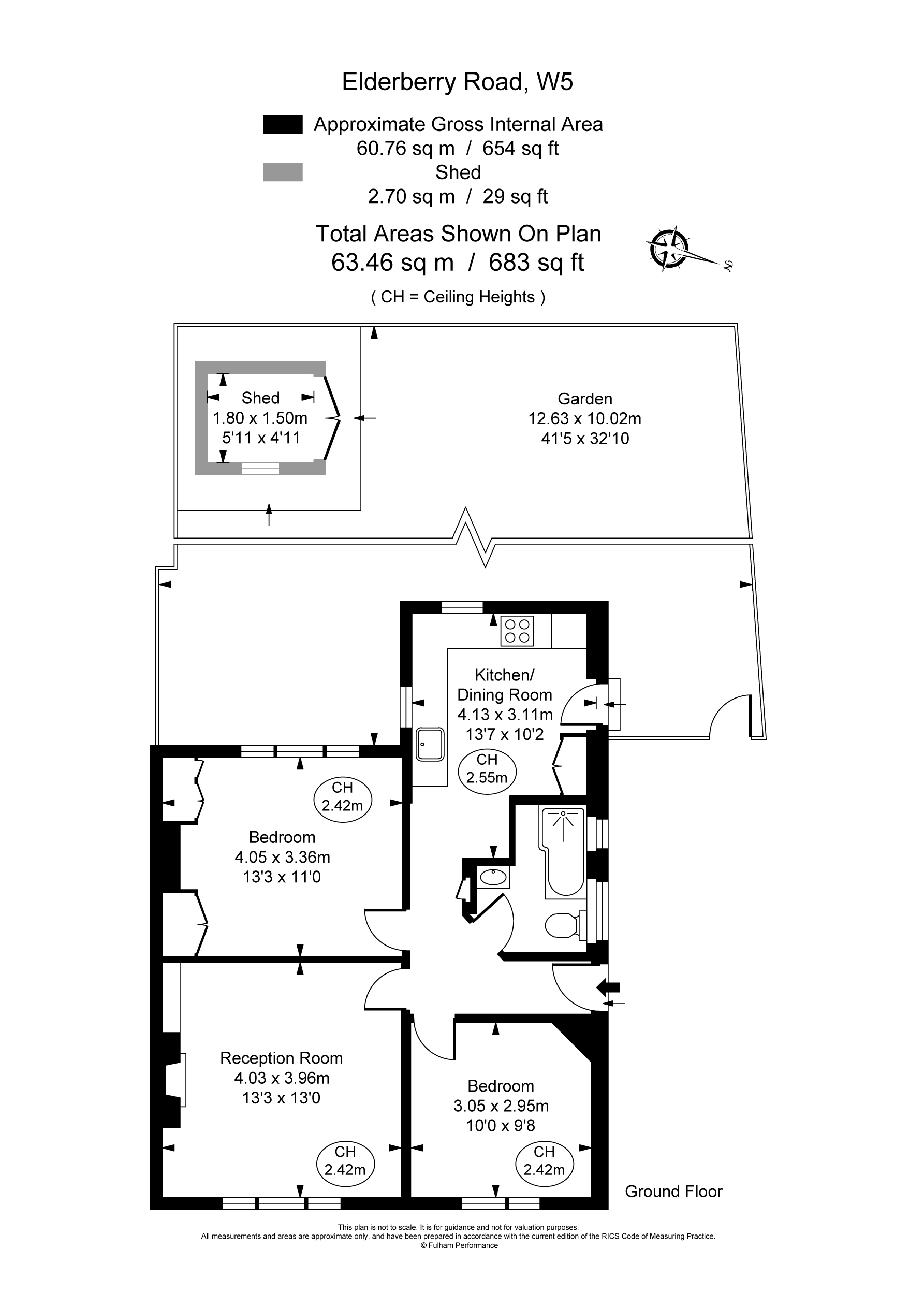 2 bed apartment for sale in Elderberry Road, London - Property Floorplan