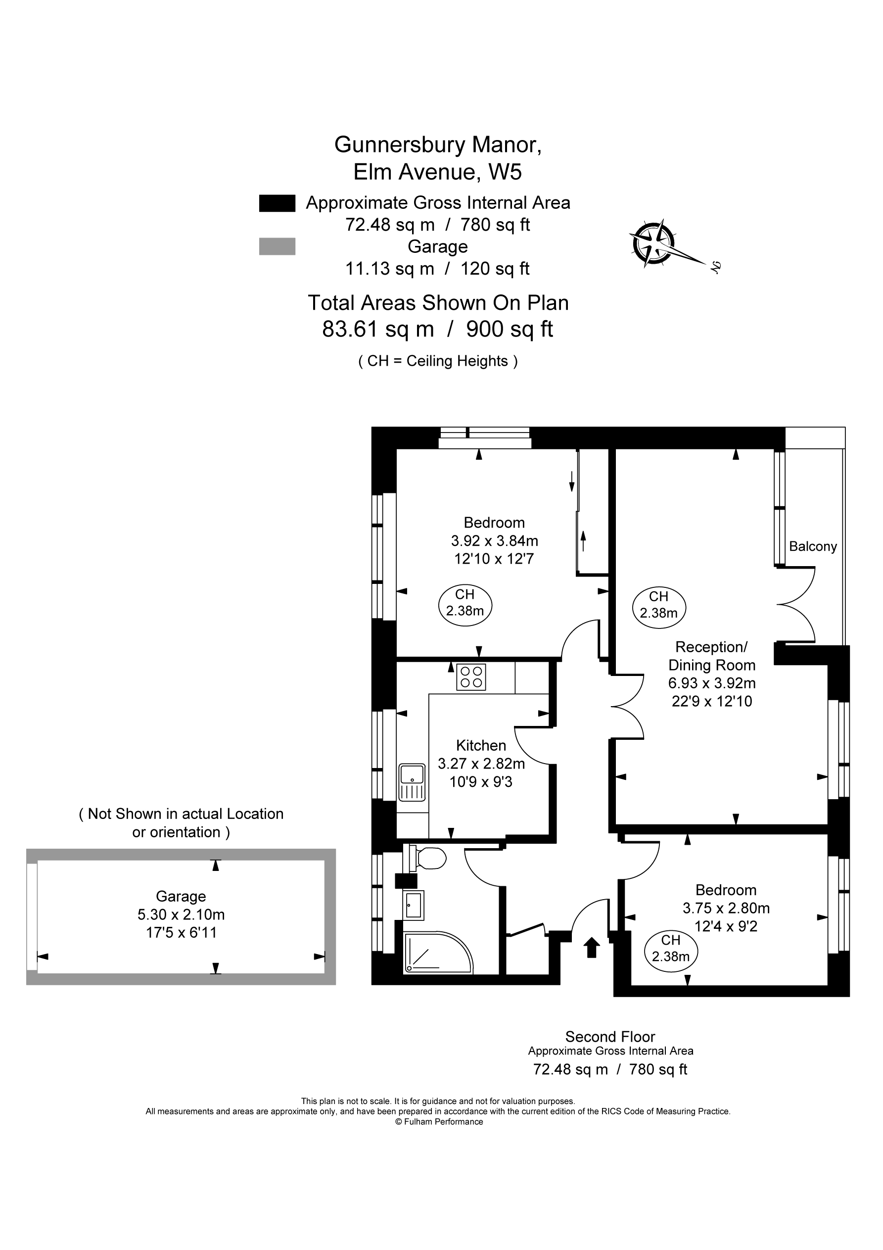 2 bed apartment for sale in Elm Avenue, Ealing - Property Floorplan