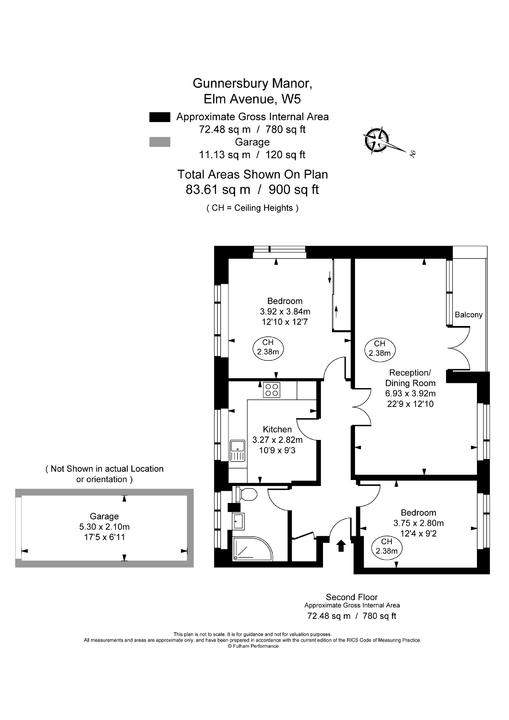 2 bed apartment for sale in Elm Avenue, Ealing - Property Floorplan