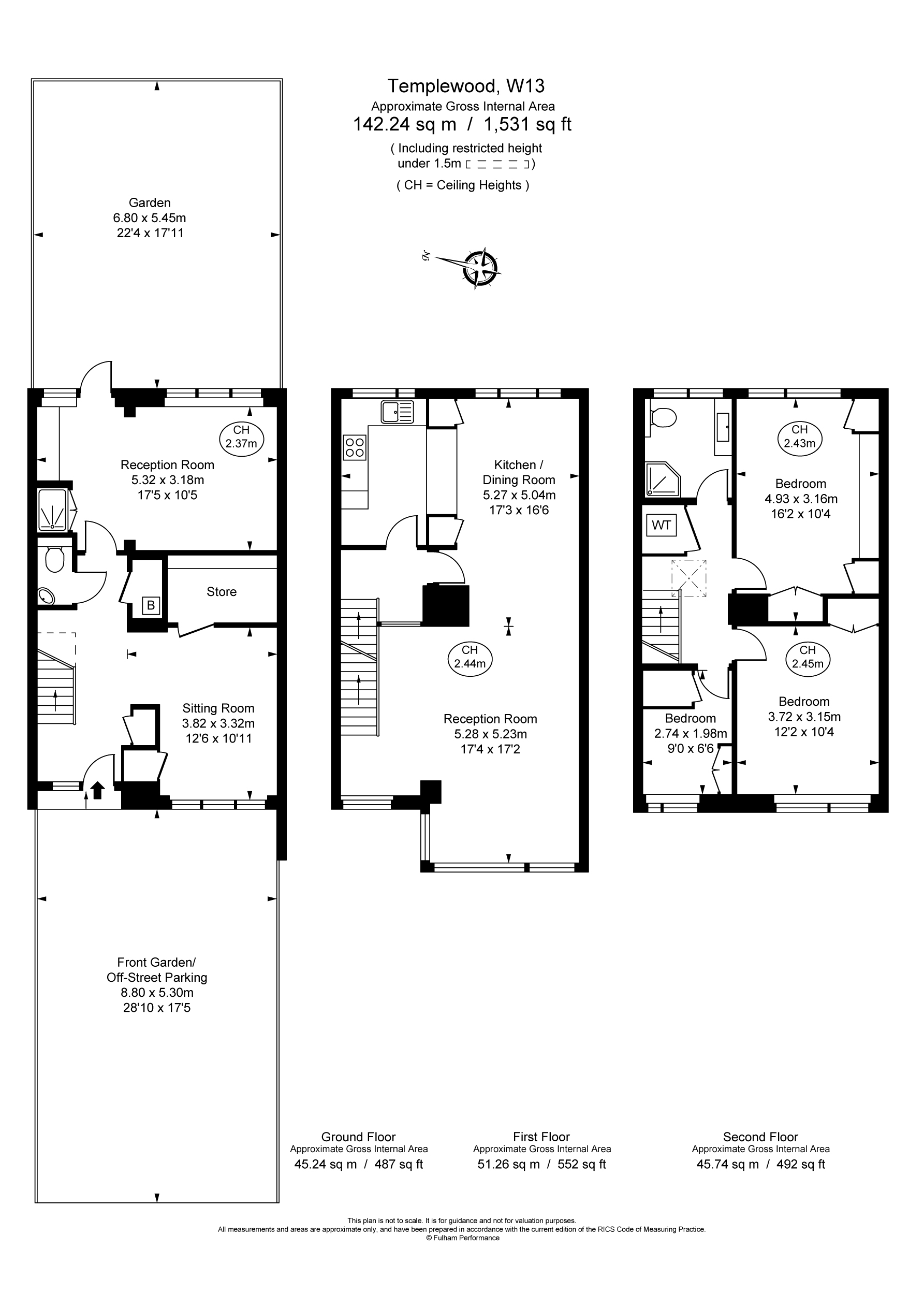3 bed terraced house for sale in Templewood, Ealing - Property Floorplan