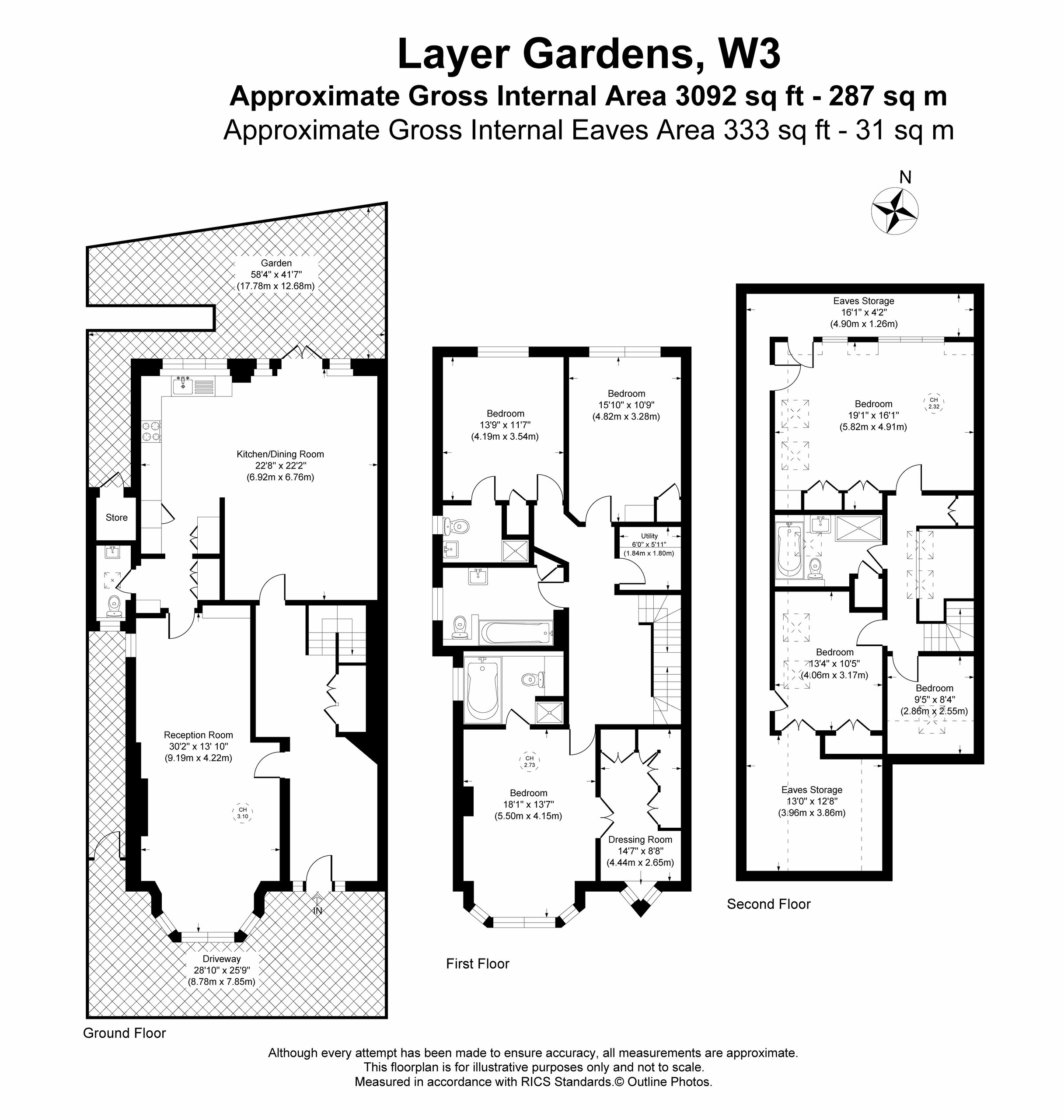 6 bed semi-detached house to rent in Acton, London - Property Floorplan