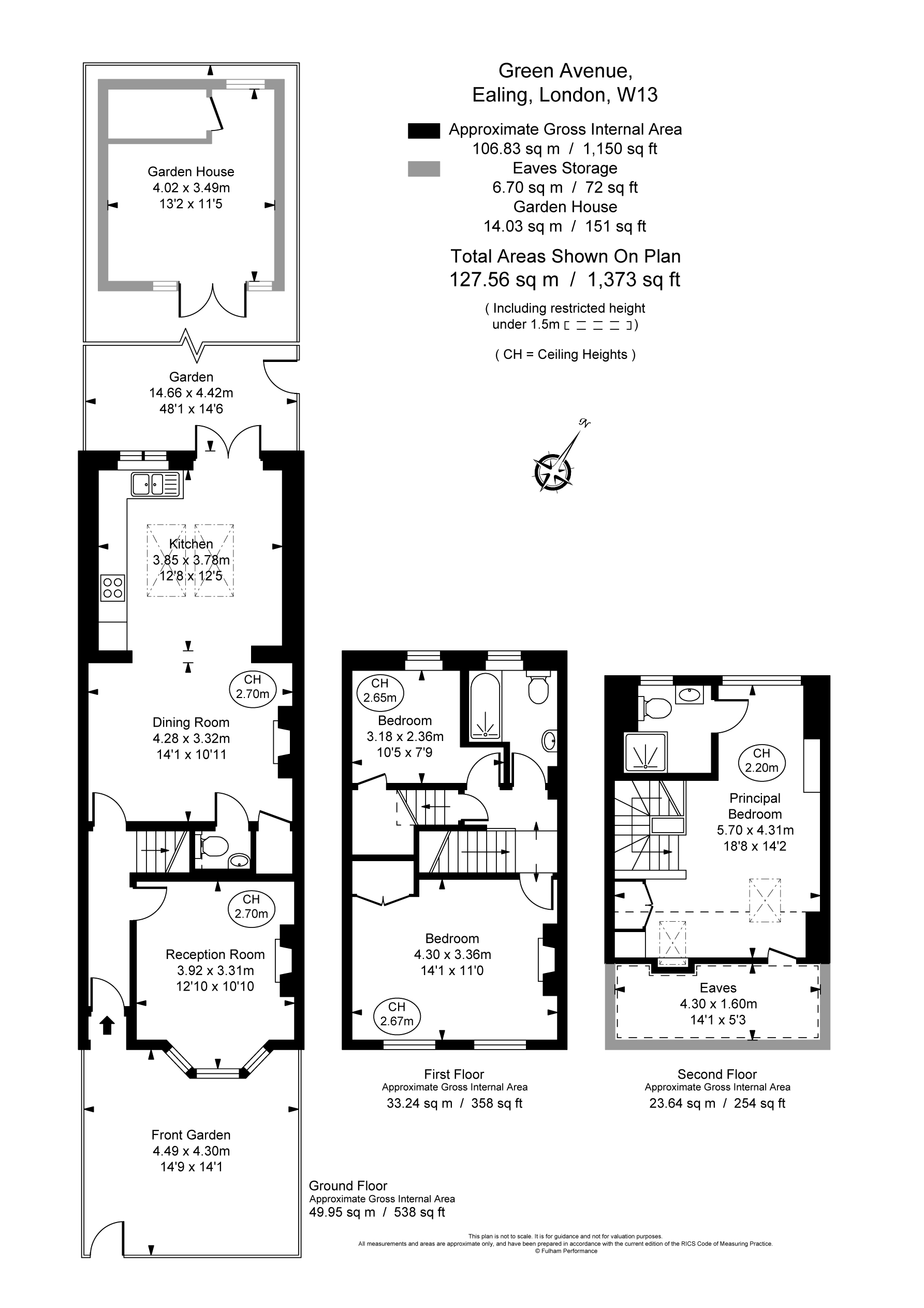 3 bed end of terrace house for sale in Green Avenue, Ealing - Property Floorplan