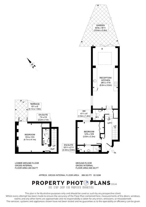 2 bed apartment to rent in Alfred Road, London - Property Floorplan