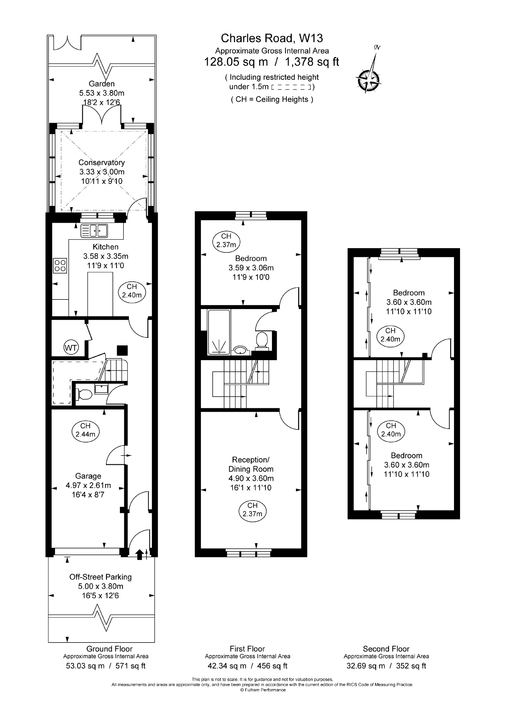 3 bed terraced house for sale in Charles Road, Ealing - Property Floorplan