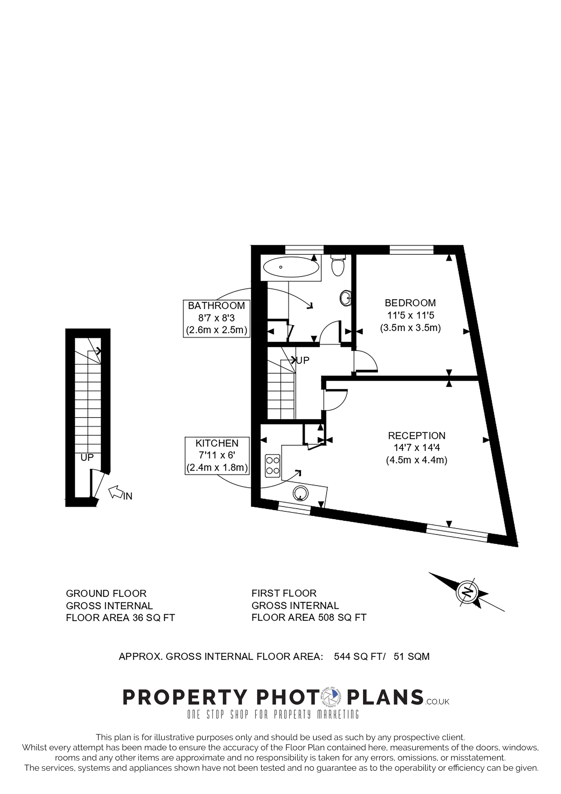1 bed apartment to rent, Hanwell - Property Floorplan