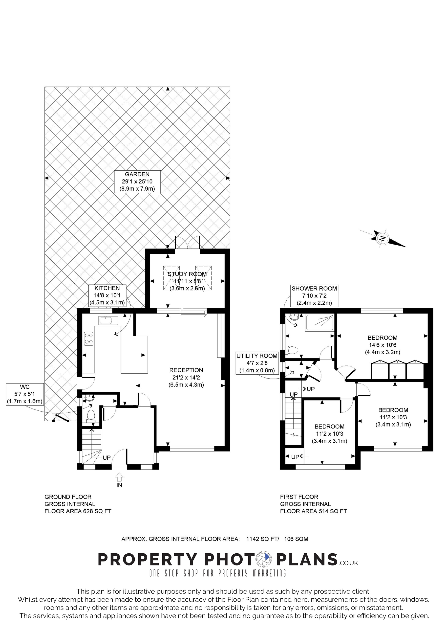 3 bed semi-detached house to rent in Harp Road, Hanwell - Property Floorplan
