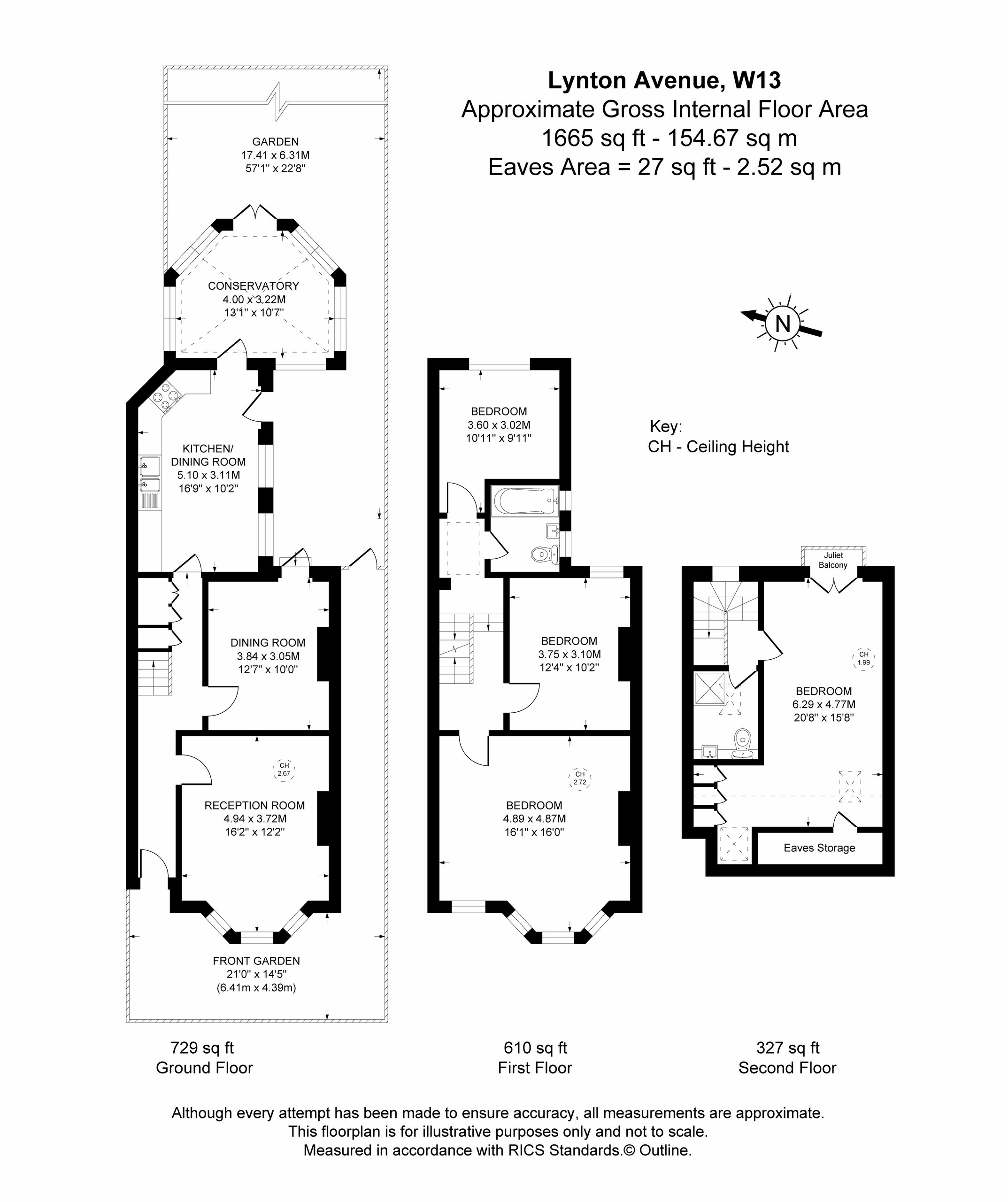 4 bed semi-detached house for sale in Lynton Avenue, Ealing - Property Floorplan