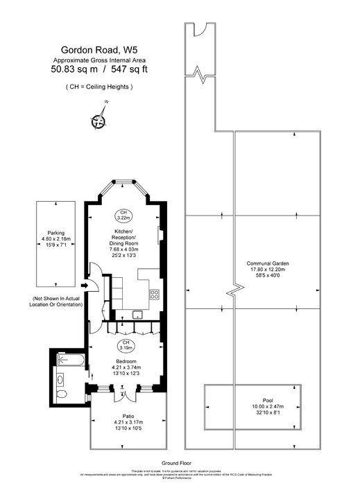 1 bed apartment for sale in Gordon Road, Ealing - Property Floorplan