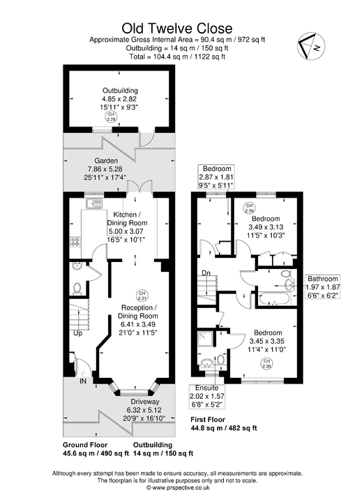 3 bed terraced house for sale in Old Twelve Close, Hanwell - Property Floorplan