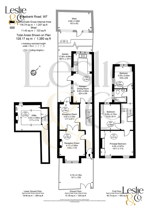 3 bed terraced house for sale in Rosebank Road, Hanwell, London, W7 - Property Floorplan