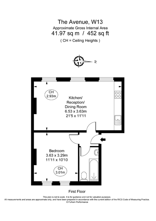 1 bed apartment for sale in The Avenue, Ealing - Property Floorplan