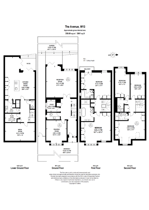 5 bed semi-detached house for sale in The Avenue, London - Property Floorplan