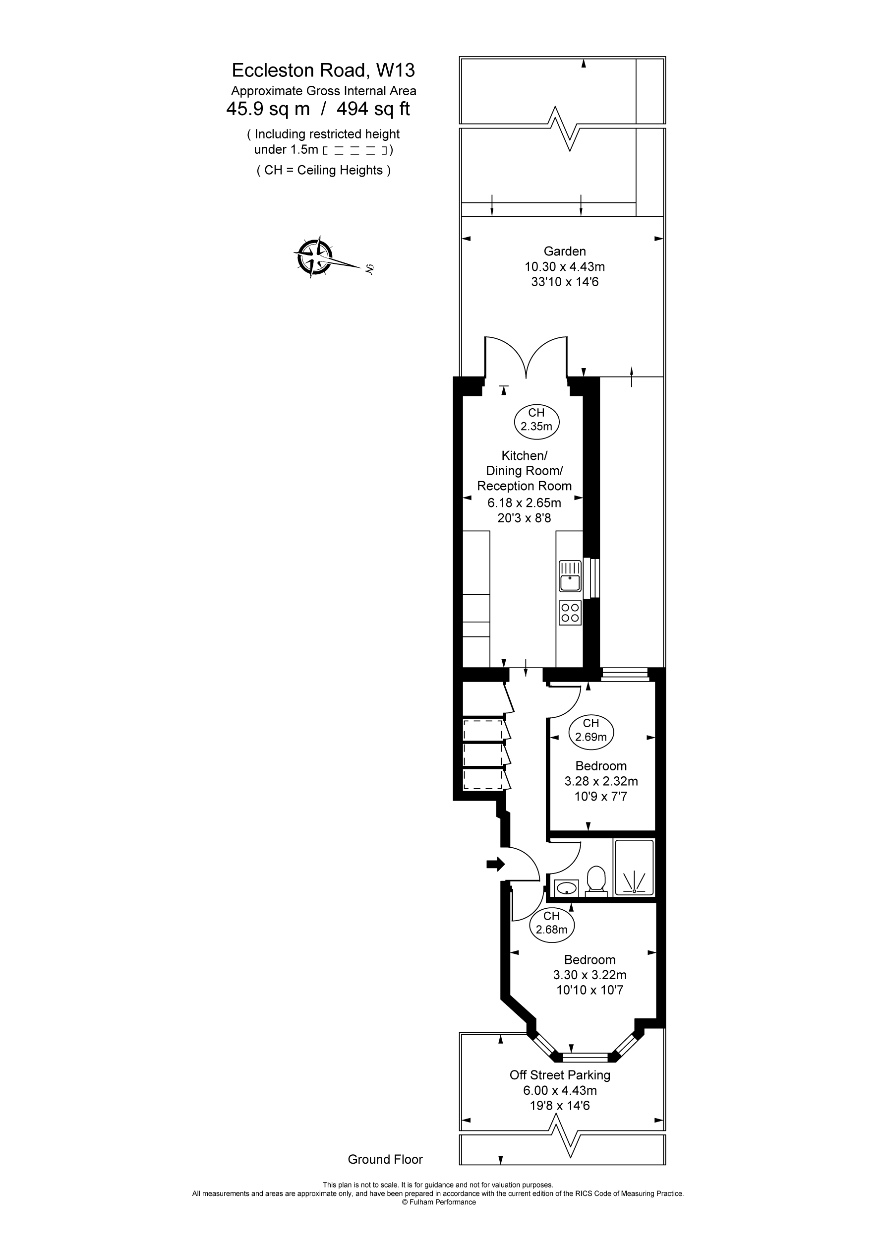 2 bed apartment for sale in Eccleston Road, Ealing - Property Floorplan