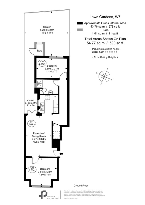2 bed apartment for sale in Lawn Gardens, London - Property Floorplan