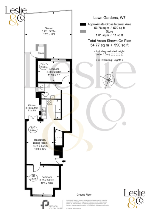 2 bed apartment for sale in Lawn Gardens, Hanwell, W7 - Property Floorplan