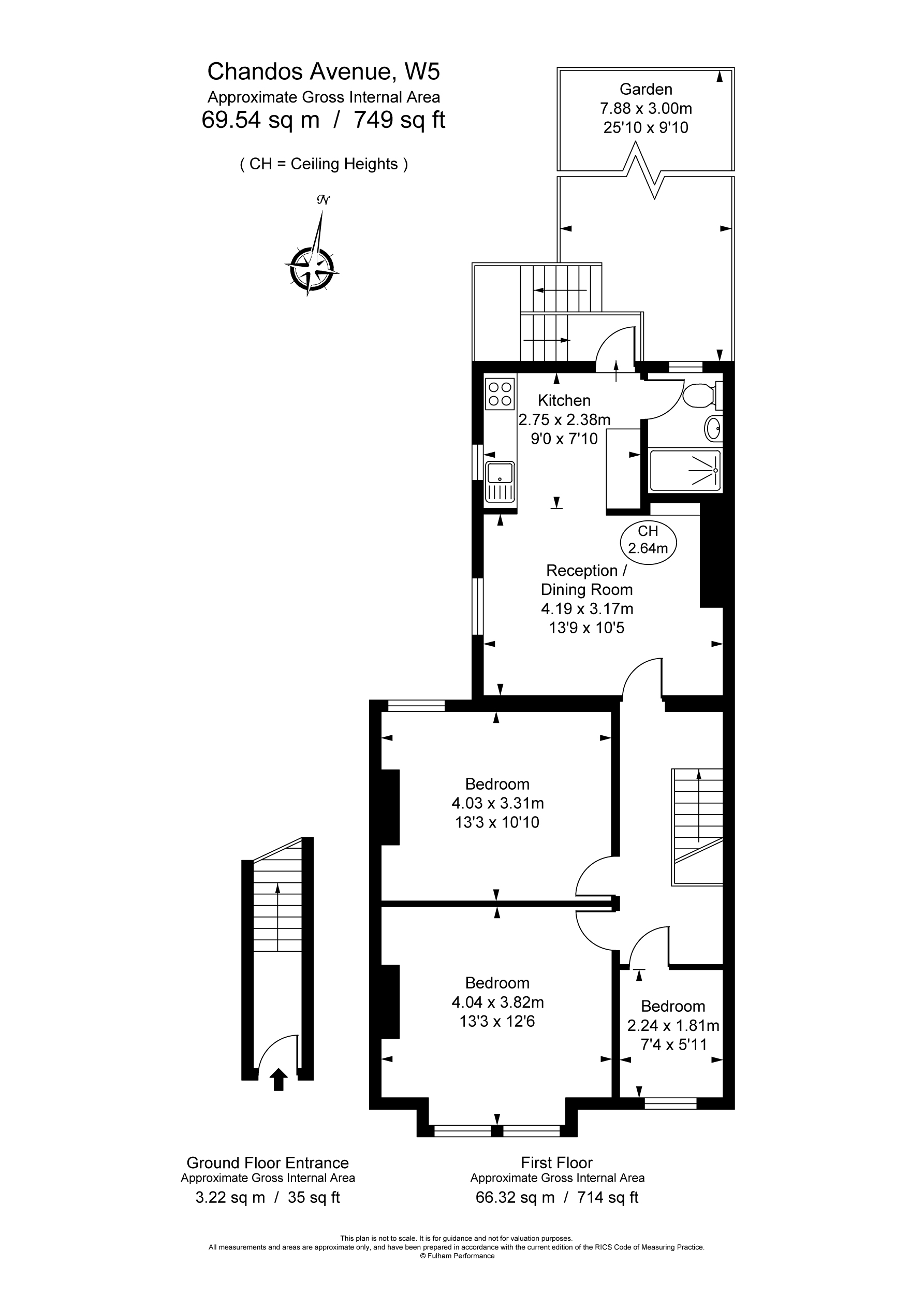 2 bed apartment to rent, Ealing - Property Floorplan