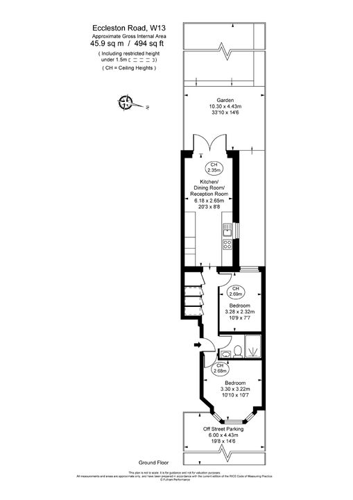 2 bed apartment for sale in Eccleston Road, Ealing - Property Floorplan