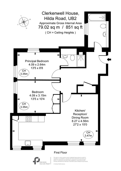 2 bed apartment for sale in Hilda Road, Southall - Property Floorplan