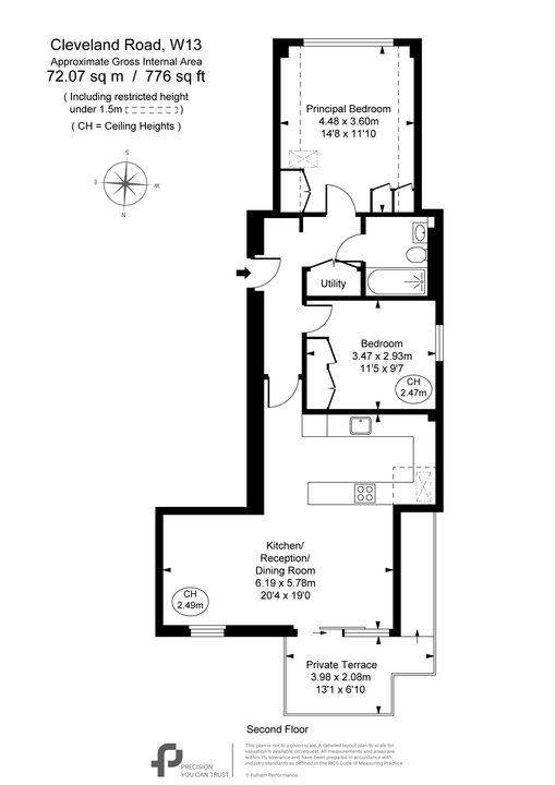 2 bed apartment for sale in Cleveland Road, Ealing - Property Floorplan