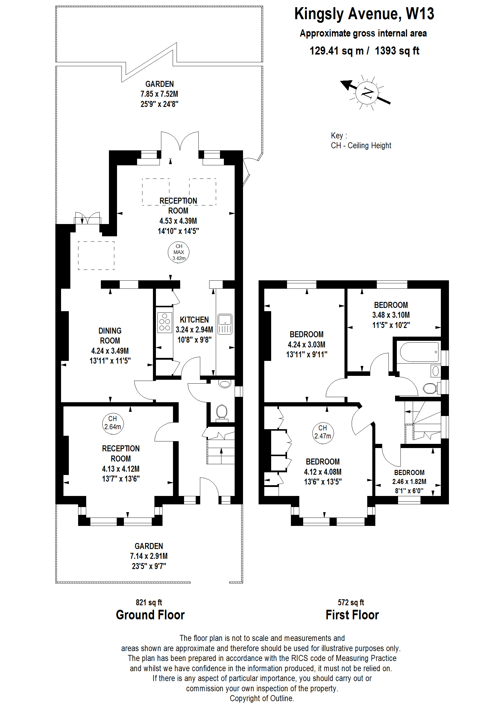 4 bed semi-detached house for sale in Kingsley Avenue, London - Property Floorplan