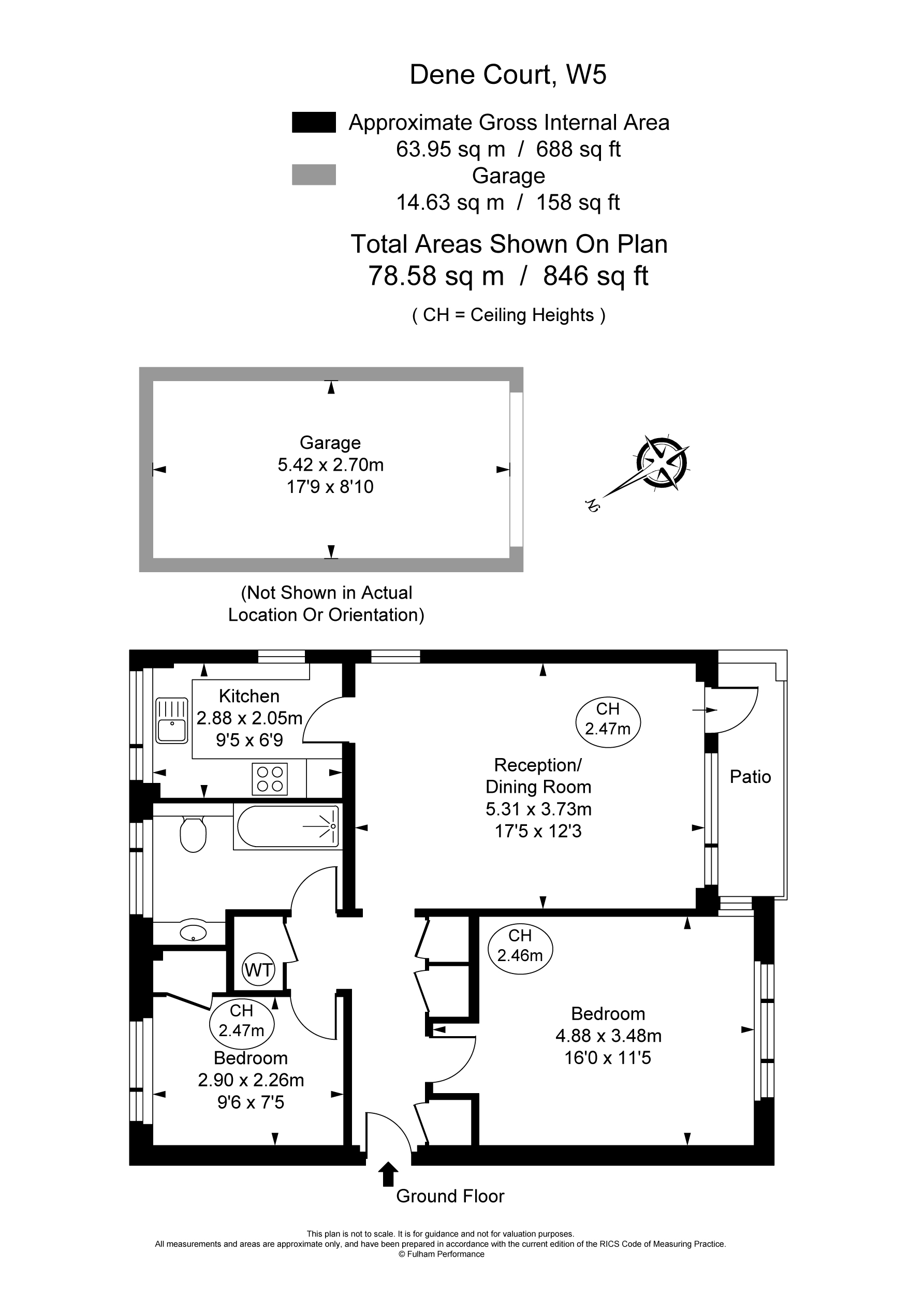 2 bed apartment for sale in Dene Court, Ealing - Property Floorplan