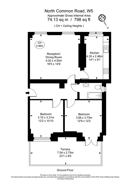 2 bed apartment to rent in North Common Road, Ealing - Property Floorplan