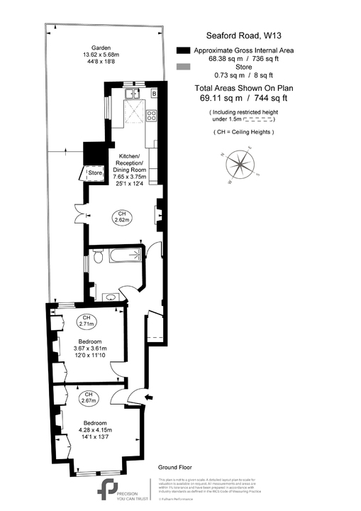 2 bed apartment for sale in Seaford Road, Ealing - Property Floorplan