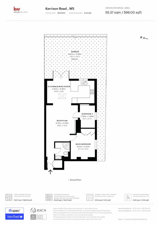 2 bed apartment for sale in Kerrison Road, London - Property Floorplan