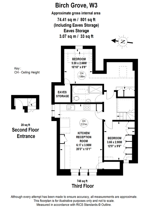 2 bed apartment to rent in Birch Grove, Acton - Property Floorplan