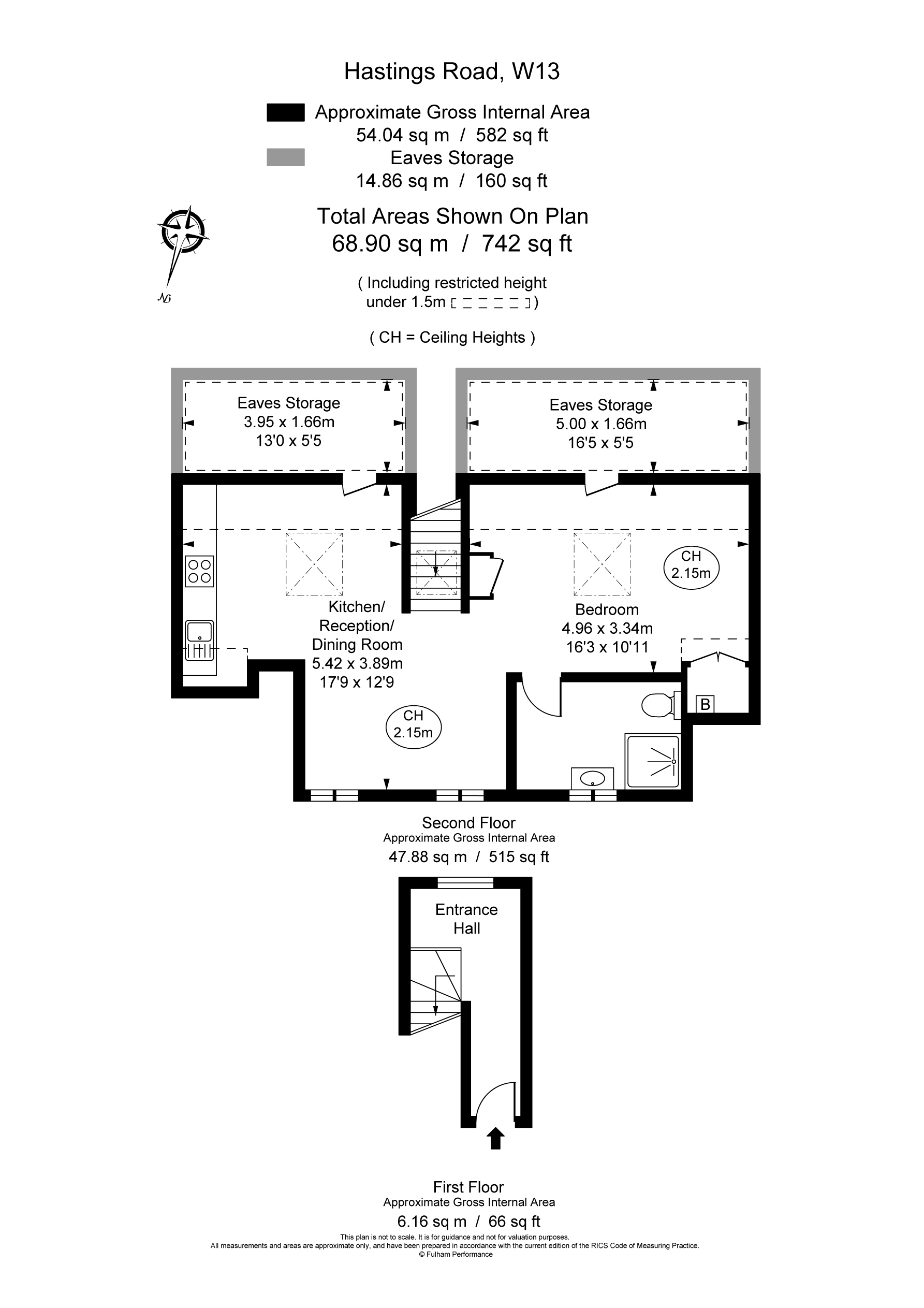 1 bed apartment for sale in Hastings Road, Ealing - Property Floorplan