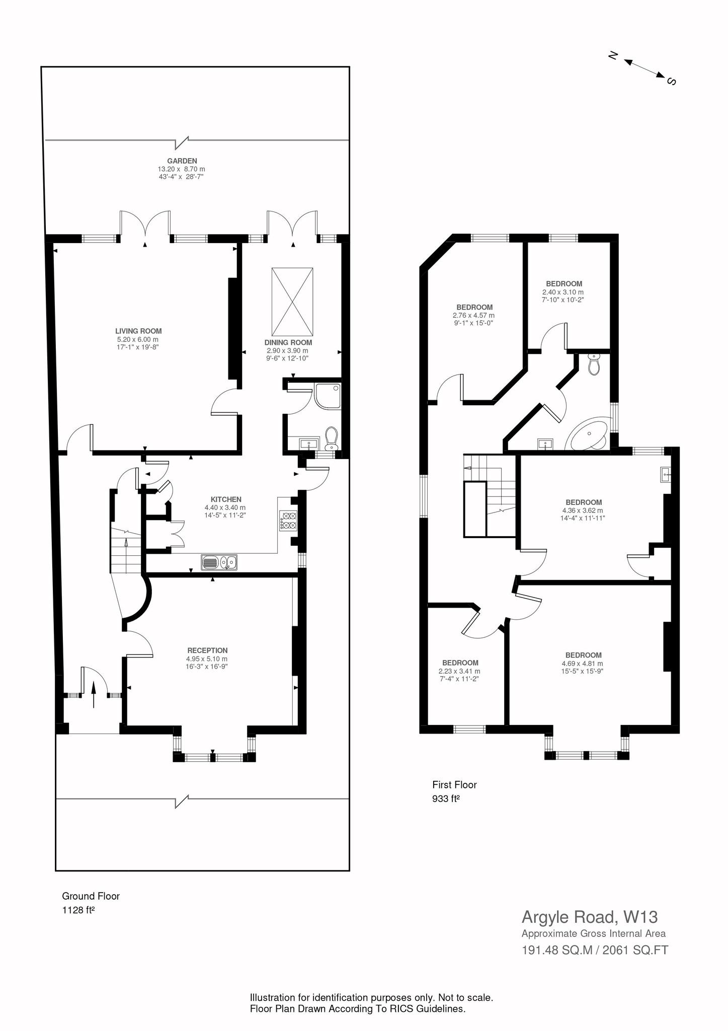 5 bed detached house for sale in Argyle Road, Ealing - Property Floorplan