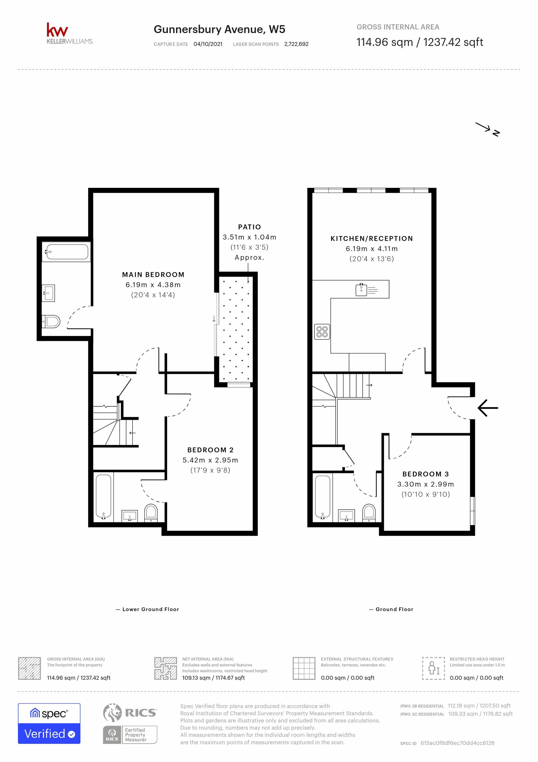 3 bed apartment to rent, London - Property Floorplan