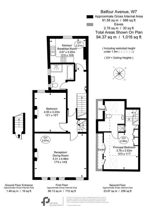 2 bed apartment for sale in Balfour Avenue, Hanwell ,London, W7 - Property Floorplan