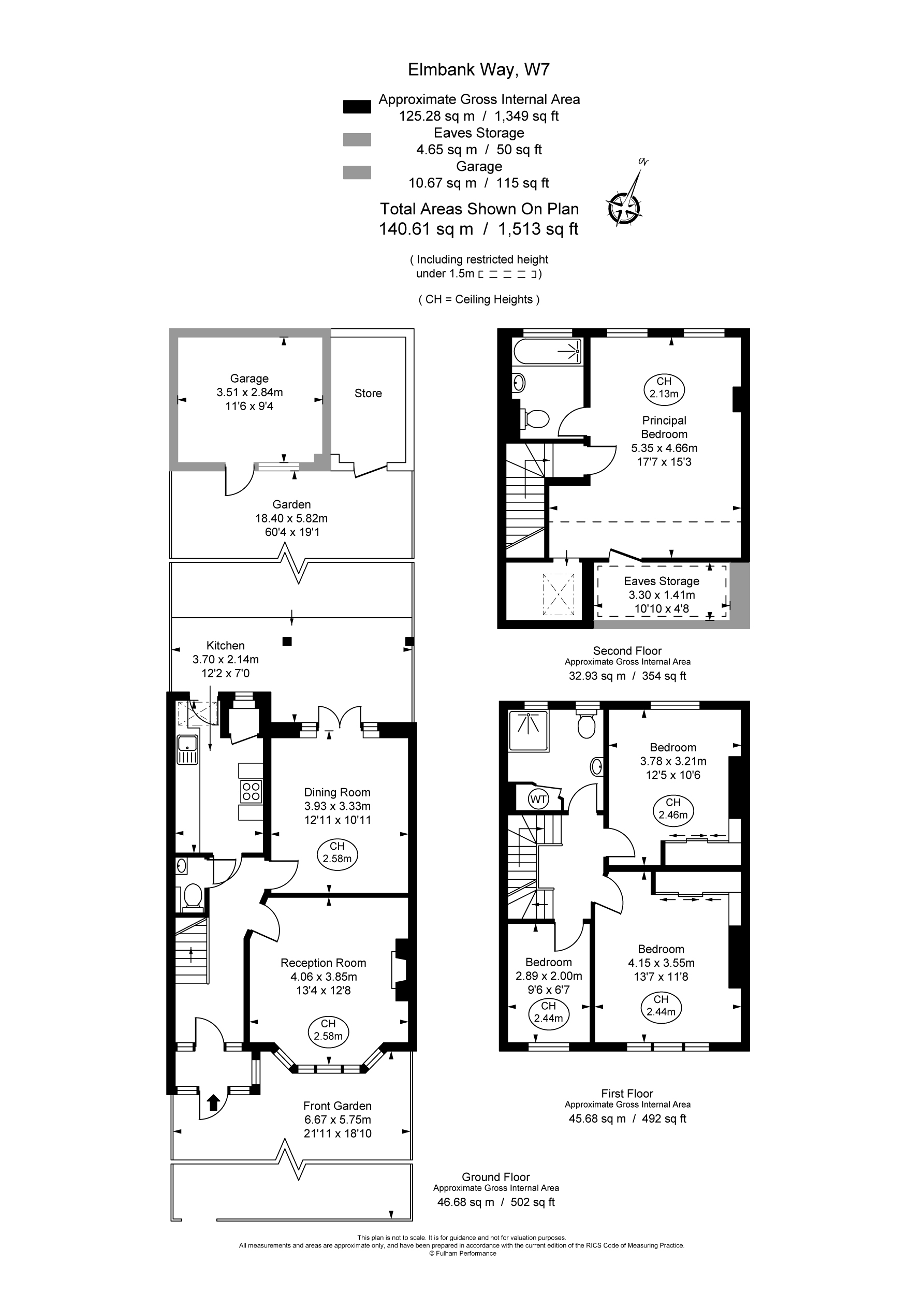 4 bed terraced house for sale in Elmbank Way, London - Property Floorplan