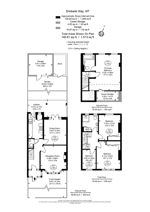 4 bed terraced house for sale in Elmbank Way, London - Property Floorplan