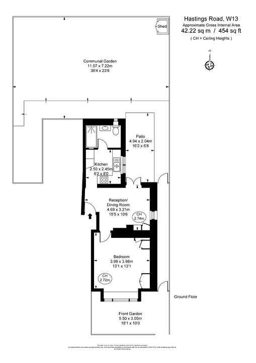 1 bed apartment for sale in Hastings Road, London - Property Floorplan