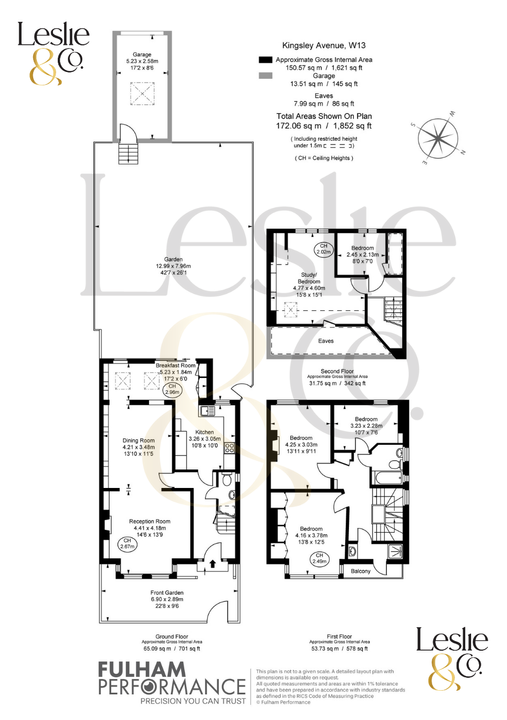 5 bed semi-detached house for sale in Kingsley Avenue, Ealing, London, W13 - Property Floorplan
