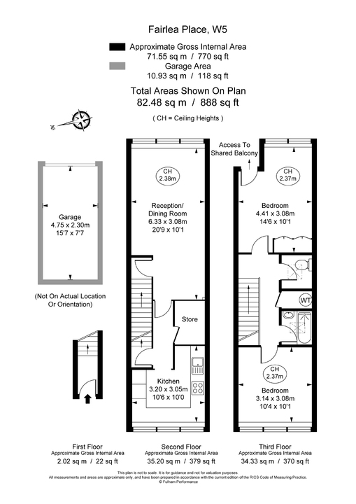 2 bed maisonette for sale in Fairlea Place, Ealing - Property Floorplan