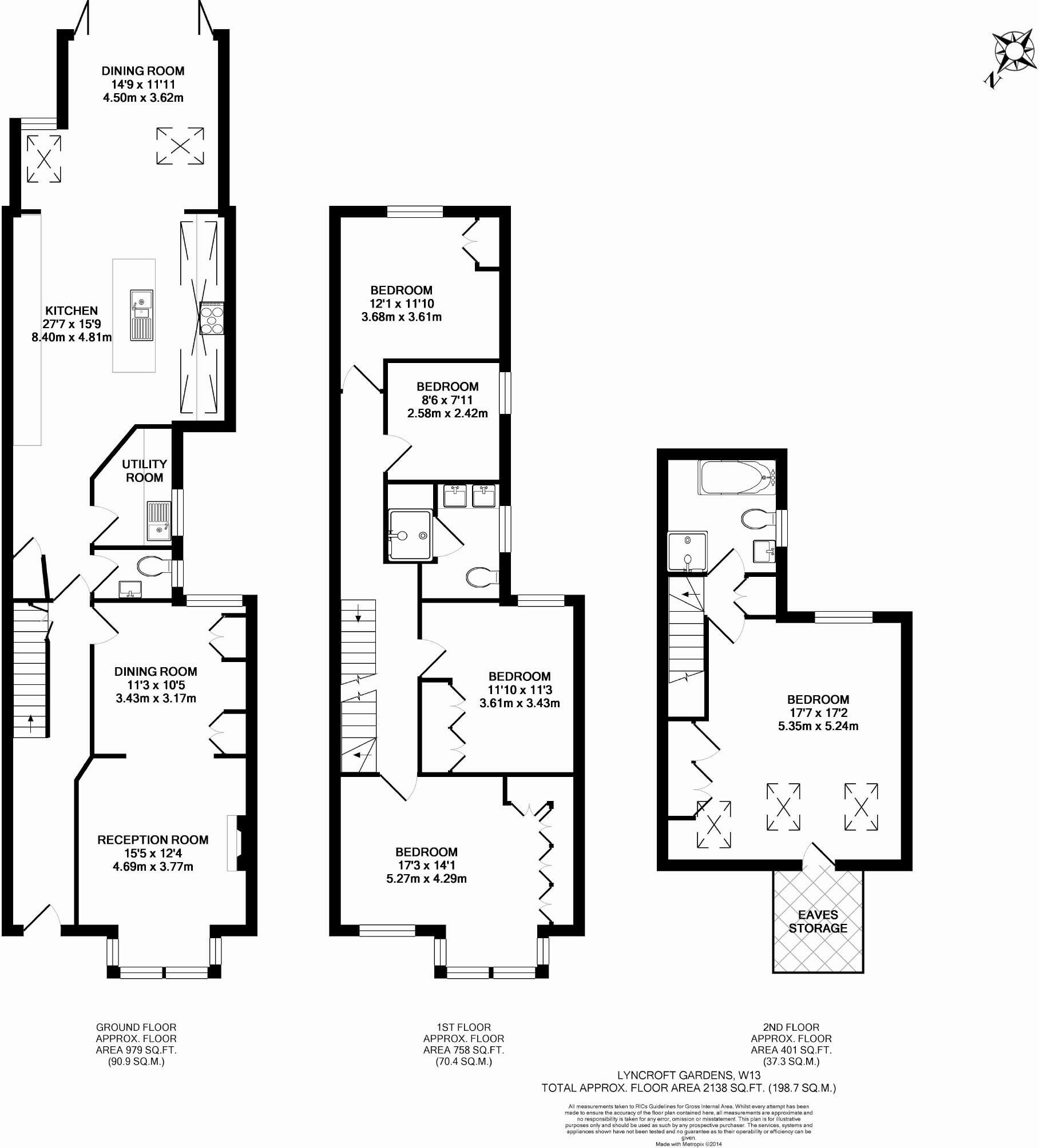 5 bed semi-detached house for sale in Lyncroft Gardens, Ealing - Property Floorplan