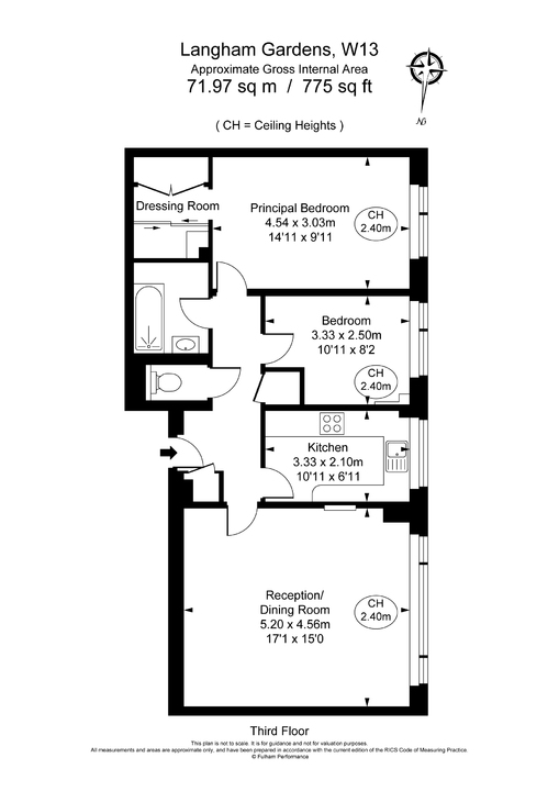 2 bed apartment to rent in Gordon Road, Ealing - Property Floorplan