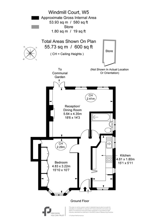 1 bed apartment for sale in Windmill Court, London - Property Floorplan
