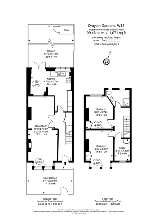 3 bed house to rent in Drayton Gardens, Ealing - Property Floorplan