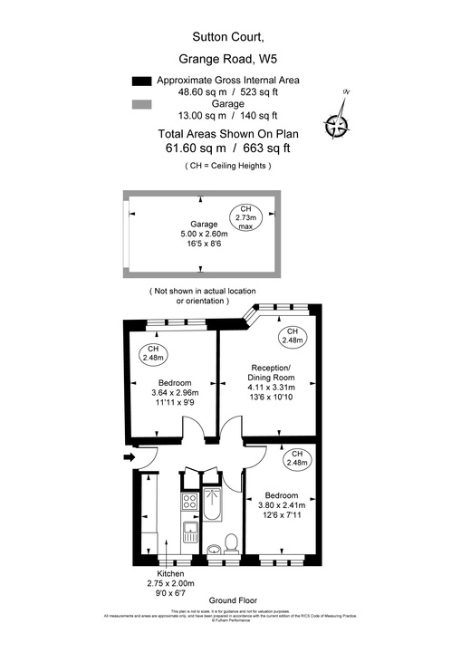 2 bed apartment to rent in Grange Road, Ealing - Property Floorplan